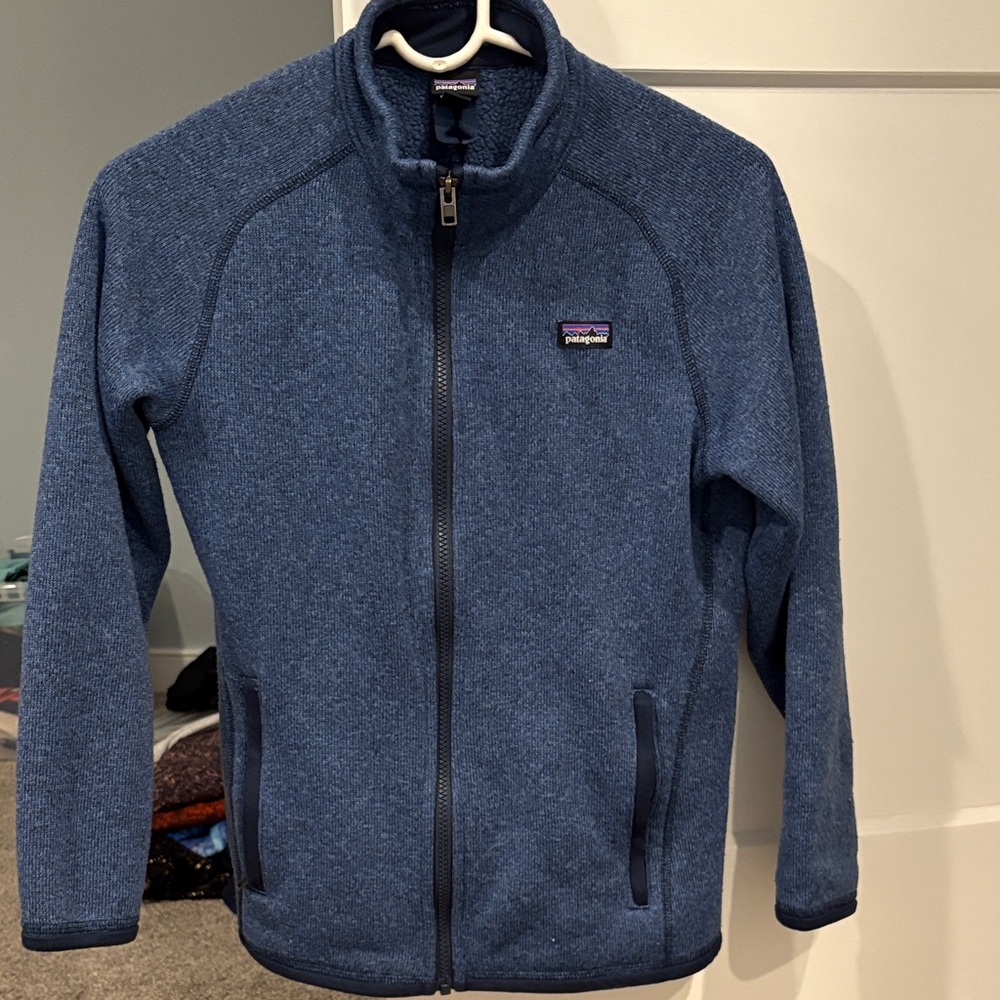 Patagonia Navy Full-Zip Fleece Jacket kids XL-14